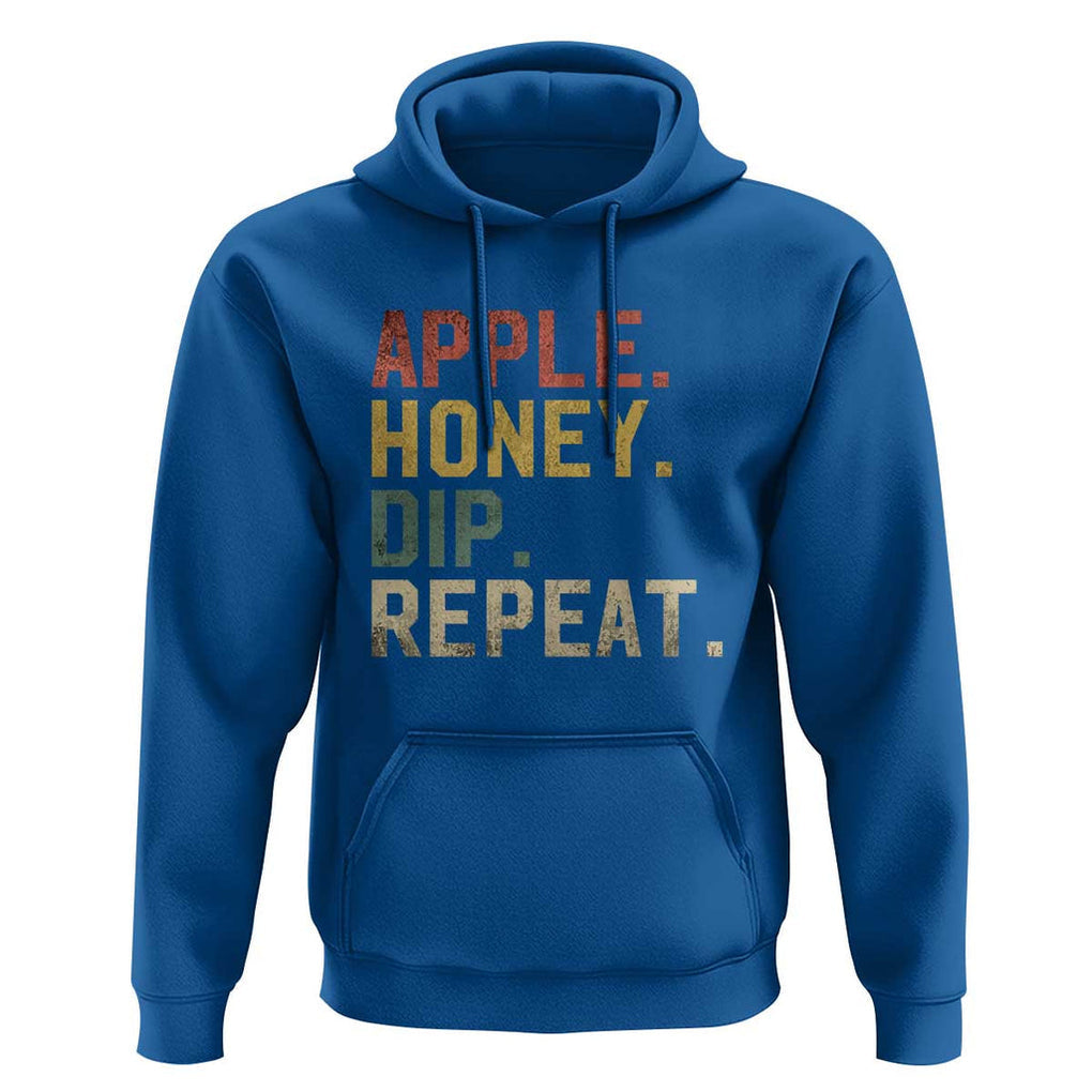 Rosh Hashanah Jewish Hoodie Apple Honey Dip Repeat TS09 Royal Blue Print Your Wear