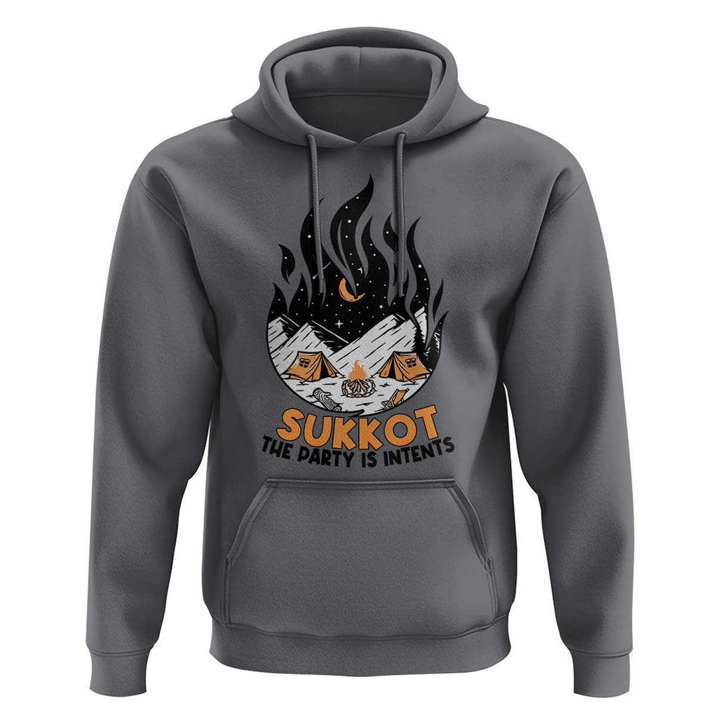 Sukkot Hoodie The Party is Intents Jewish Holiday TS09 Charcoal Print Your Wear