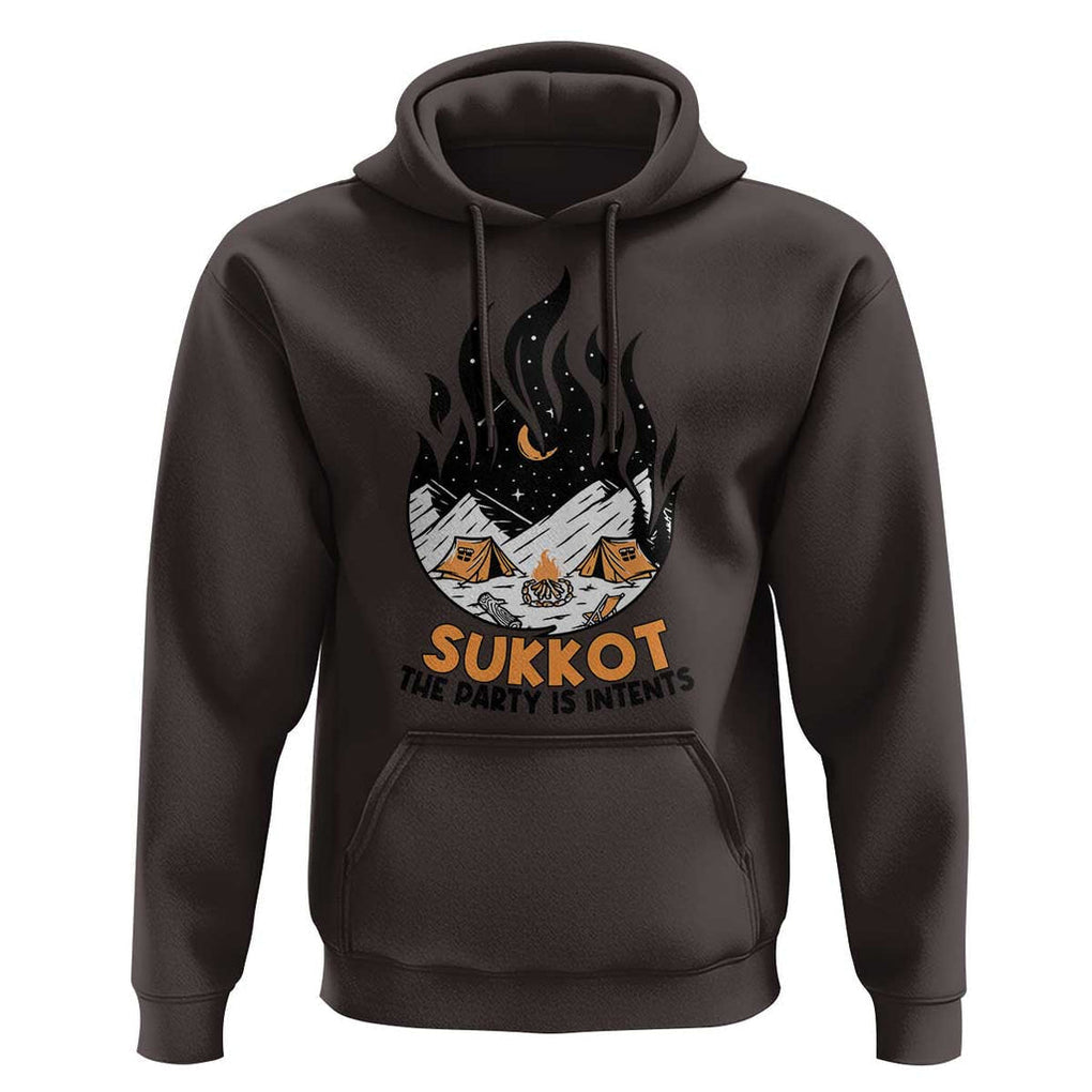 Sukkot Hoodie The Party is Intents Jewish Holiday TS09 Dark Chocolate Print Your Wear