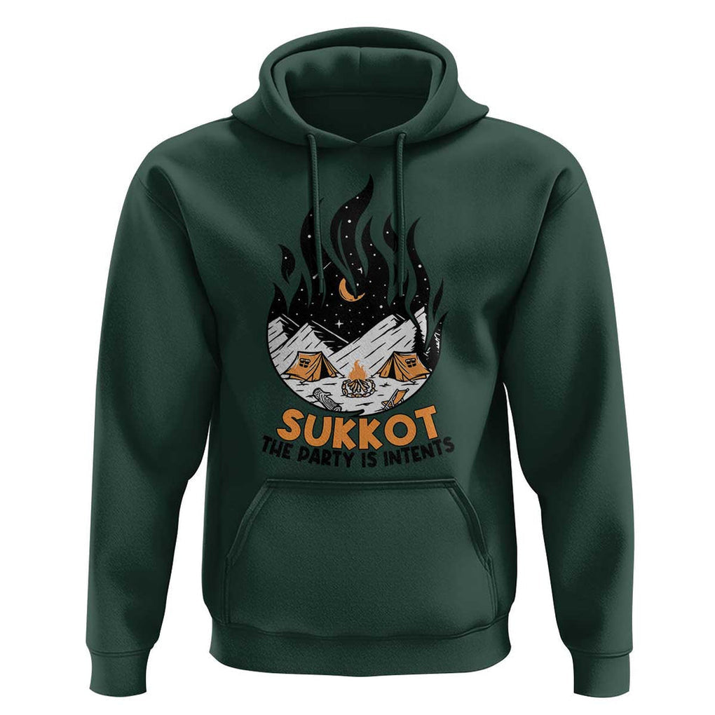 Sukkot Hoodie The Party is Intents Jewish Holiday TS09 Dark Forest Green Print Your Wear
