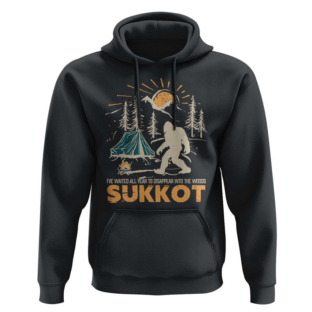 Funny Sukkot Hoodie I've Waited All Year For Sukkot Bigfoot Jewish Holiday TS09 Black Print Your Wear