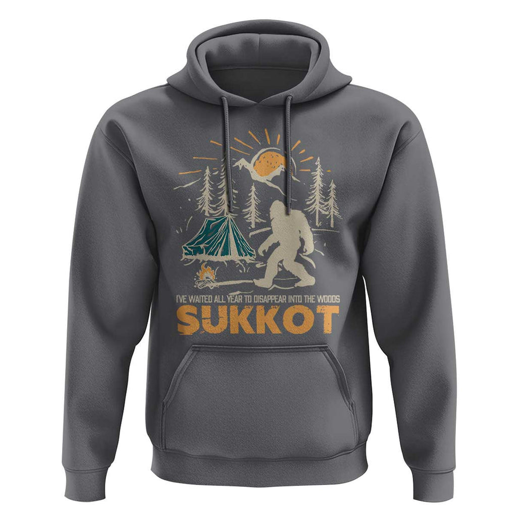 Funny Sukkot Hoodie I've Waited All Year For Sukkot Bigfoot Jewish Holiday TS09 Charcoal Print Your Wear