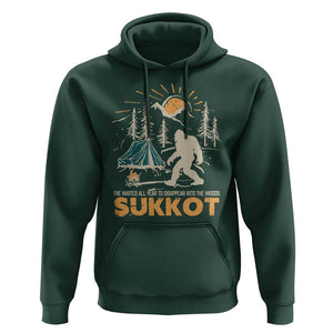 Funny Sukkot Hoodie I've Waited All Year For Sukkot Bigfoot Jewish Holiday TS09 Dark Forest Green Print Your Wear