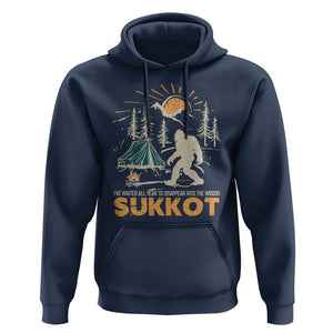Funny Sukkot Hoodie I've Waited All Year For Sukkot Bigfoot Jewish Holiday TS09 Navy Print Your Wear