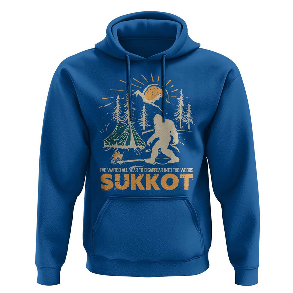 Funny Sukkot Hoodie I've Waited All Year For Sukkot Bigfoot Jewish Holiday TS09 Royal Blue Print Your Wear
