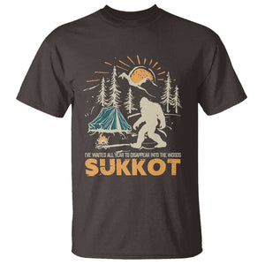 Funny Sukkot T Shirt I've Waited All Year For Sukkot Bigfoot Jewish Holiday TS09 Dark Chocolate Print Your Wear