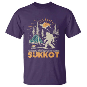 Funny Sukkot T Shirt I've Waited All Year For Sukkot Bigfoot Jewish Holiday TS09 Purple Print Your Wear