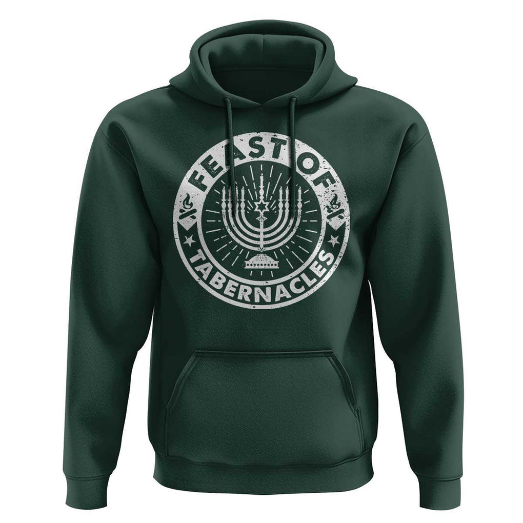 Sukkot Hoodie Feast of Tabernacles Jewish Holiday TS09 Dark Forest Green Print Your Wear
