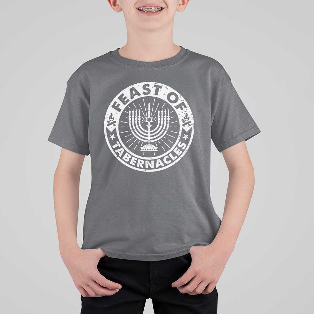 Sukkot T Shirt For Kid Feast of Tabernacles Jewish Holiday TS09 Charcoal Print Your Wear