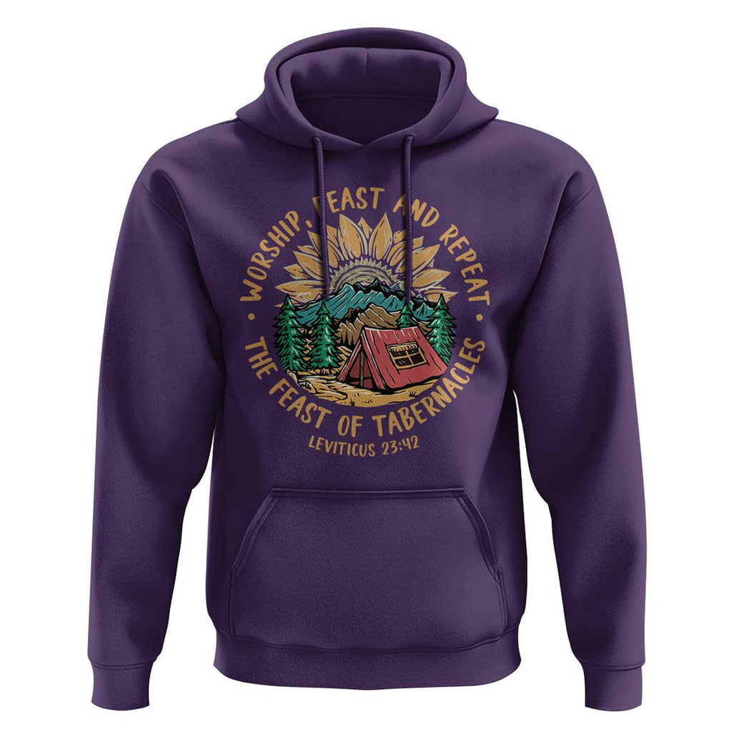 Sukkot Hoodie The Feast of Tabernacles Jewish Holiday TS09 Purple Print Your Wear