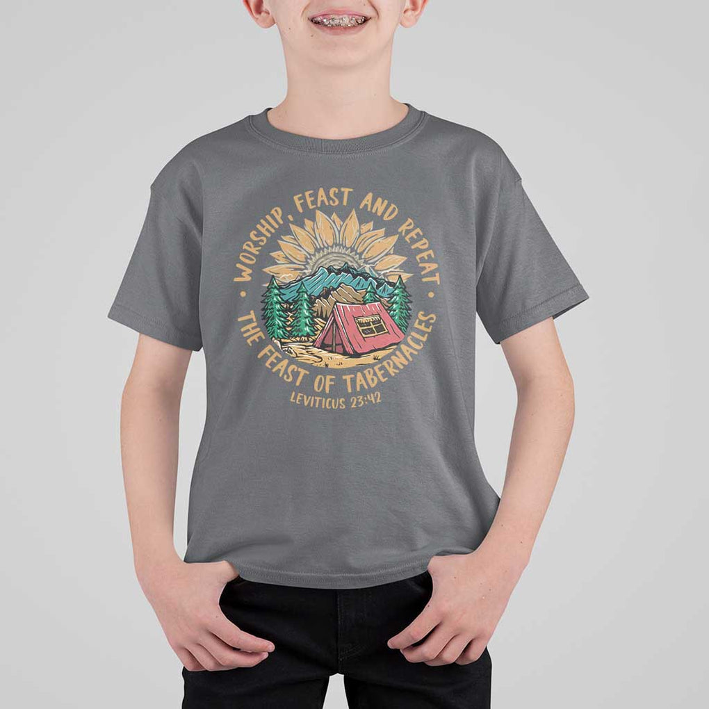 Sukkot T Shirt For Kid The Feast of Tabernacles Jewish Holiday TS09 Charcoal Print Your Wear