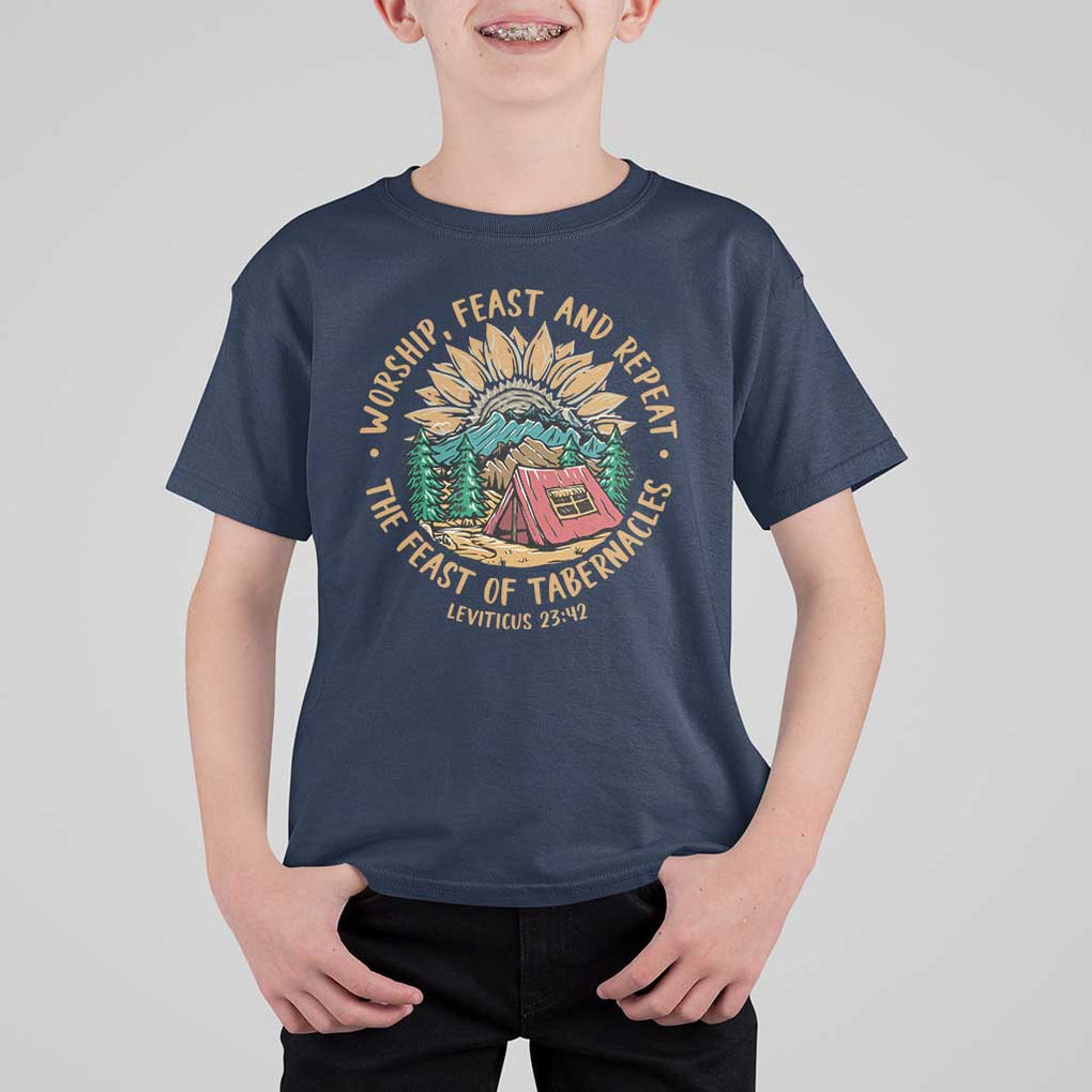 Sukkot T Shirt For Kid The Feast of Tabernacles Jewish Holiday TS09 Navy Print Your Wear