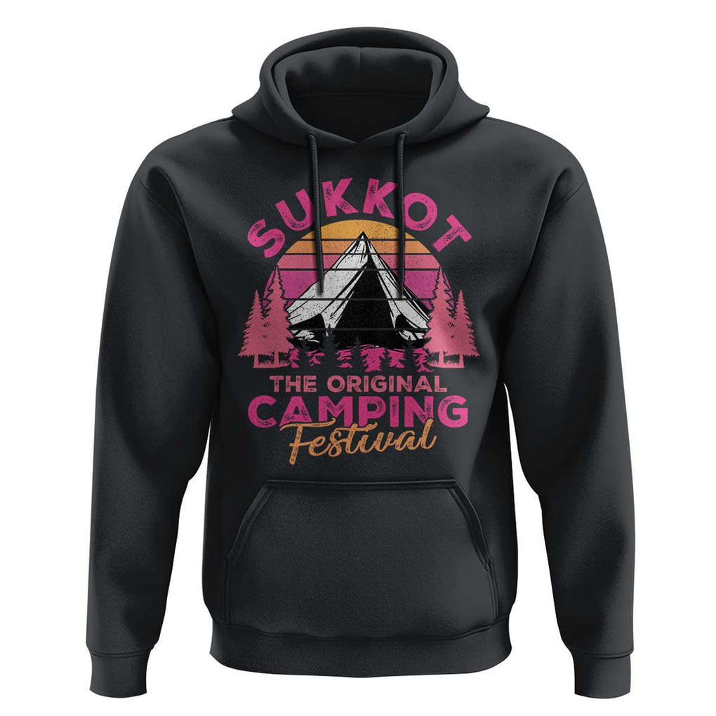 Sukkot Hoodie The Original Camping Festival Jewish Holiday TS09 Black Print Your Wear