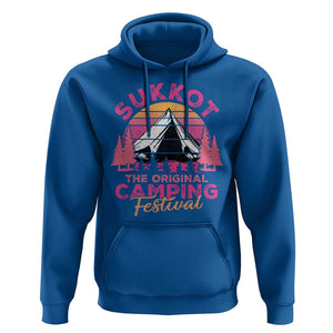 Sukkot Hoodie The Original Camping Festival Jewish Holiday TS09 Royal Blue Print Your Wear