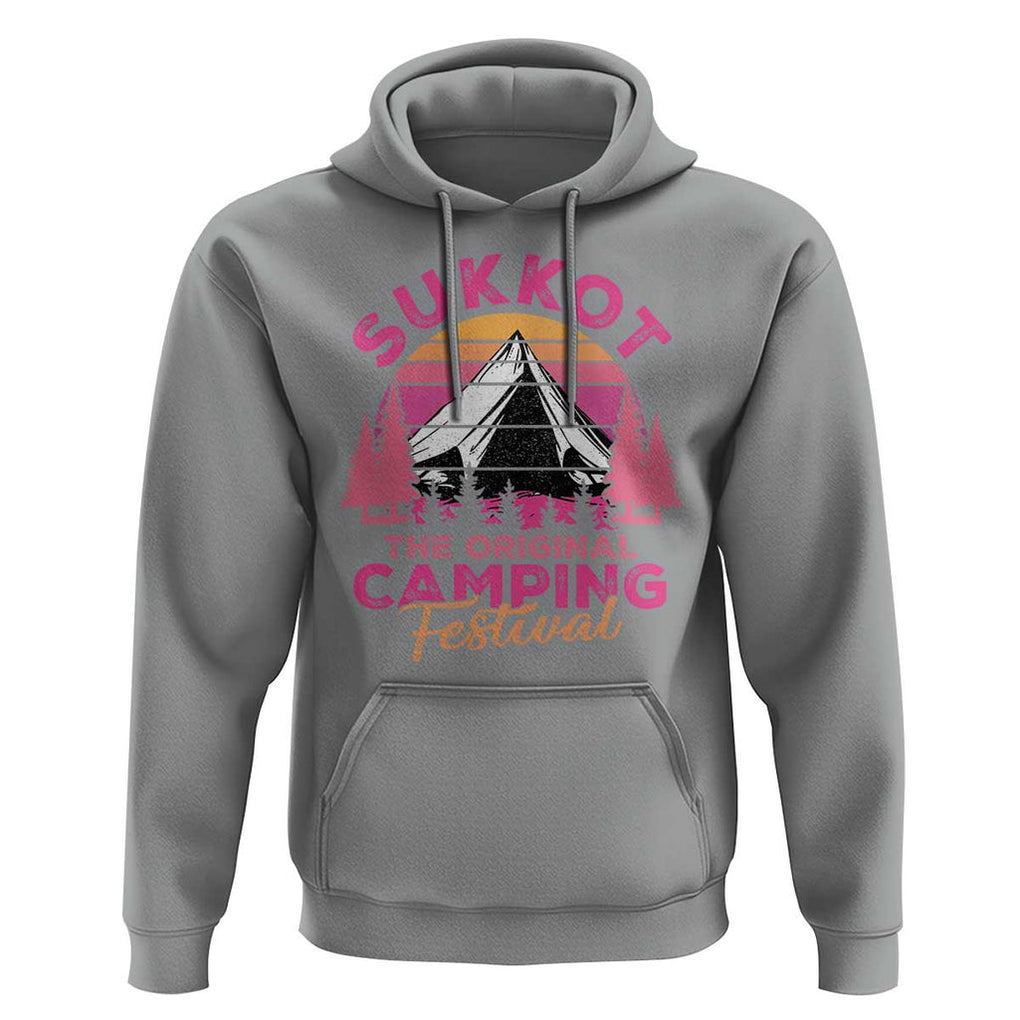 Sukkot Hoodie The Original Camping Festival Jewish Holiday TS09 Sport Gray Print Your Wear