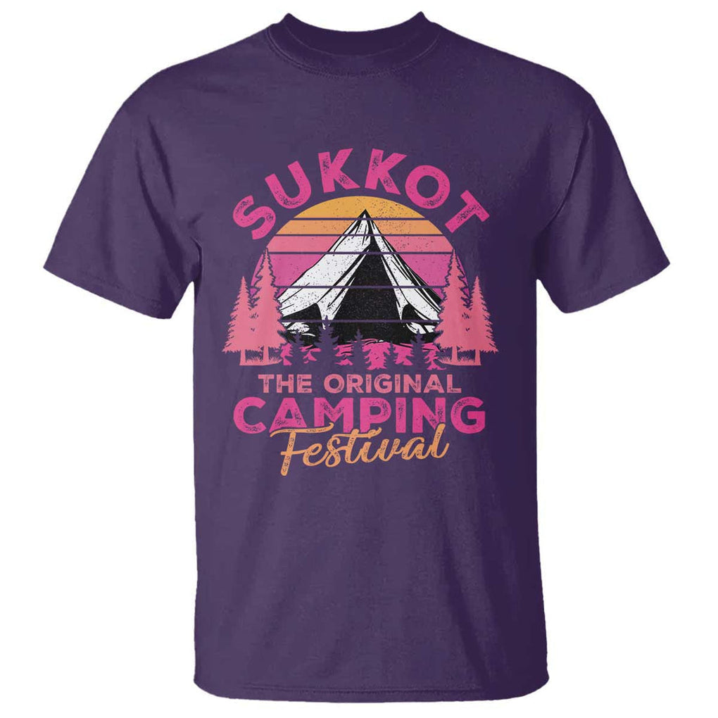 Sukkot T Shirt The Original Camping Festival Jewish Holiday TS09 Purple Print Your Wear