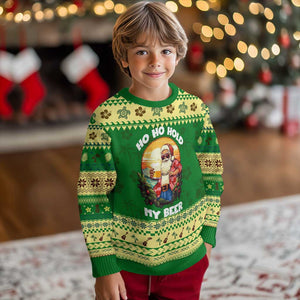 Xmas In Hawaii Ugly Christmas Sweater Ho Ho Hold My Beer Cool Santa Sunglass TS09 Forest Print Your Wear