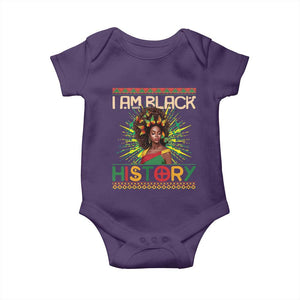 I Am Black History Baby Onesie Pretty African American Women Butterfly TS09 Purple Print Your Wear