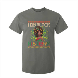 I Am Black History T Shirt For Kid Pretty African American Women Butterfly TS09 Military Green Print Your Wear