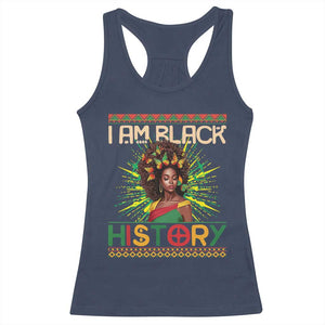 I Am Black History Racerback Tank Top Pretty African American Women Butterfly TS09 Navy Print Your Wear