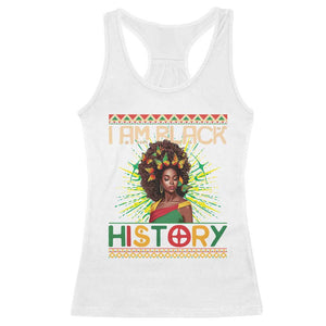 I Am Black History Racerback Tank Top Pretty African American Women Butterfly TS09 White Print Your Wear