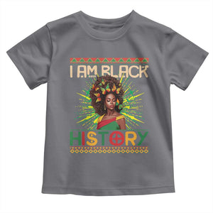 I Am Black History Toddler T Shirt Pretty African American Women Butterfly TS09 Charcoal Print Your Wear