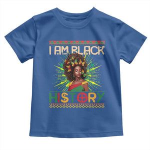 I Am Black History Toddler T Shirt Pretty African American Women Butterfly TS09 Royal Blue Print Your Wear