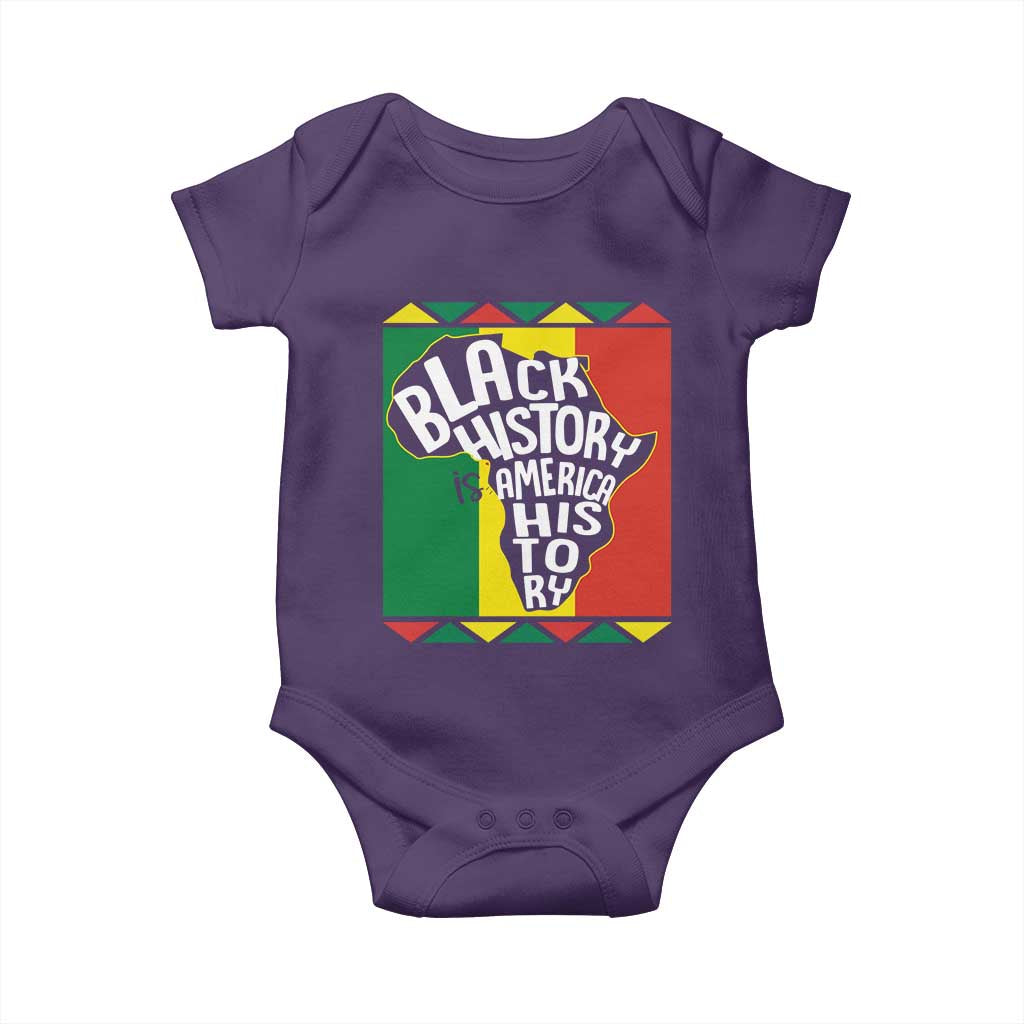 African American Pride Baby Onesie Black History Is American History TS09 Purple Print Your Wear