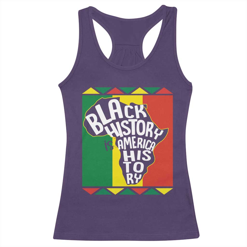 African American Pride Racerback Tank Top Black History Is American History TS09 Purple Print Your Wear