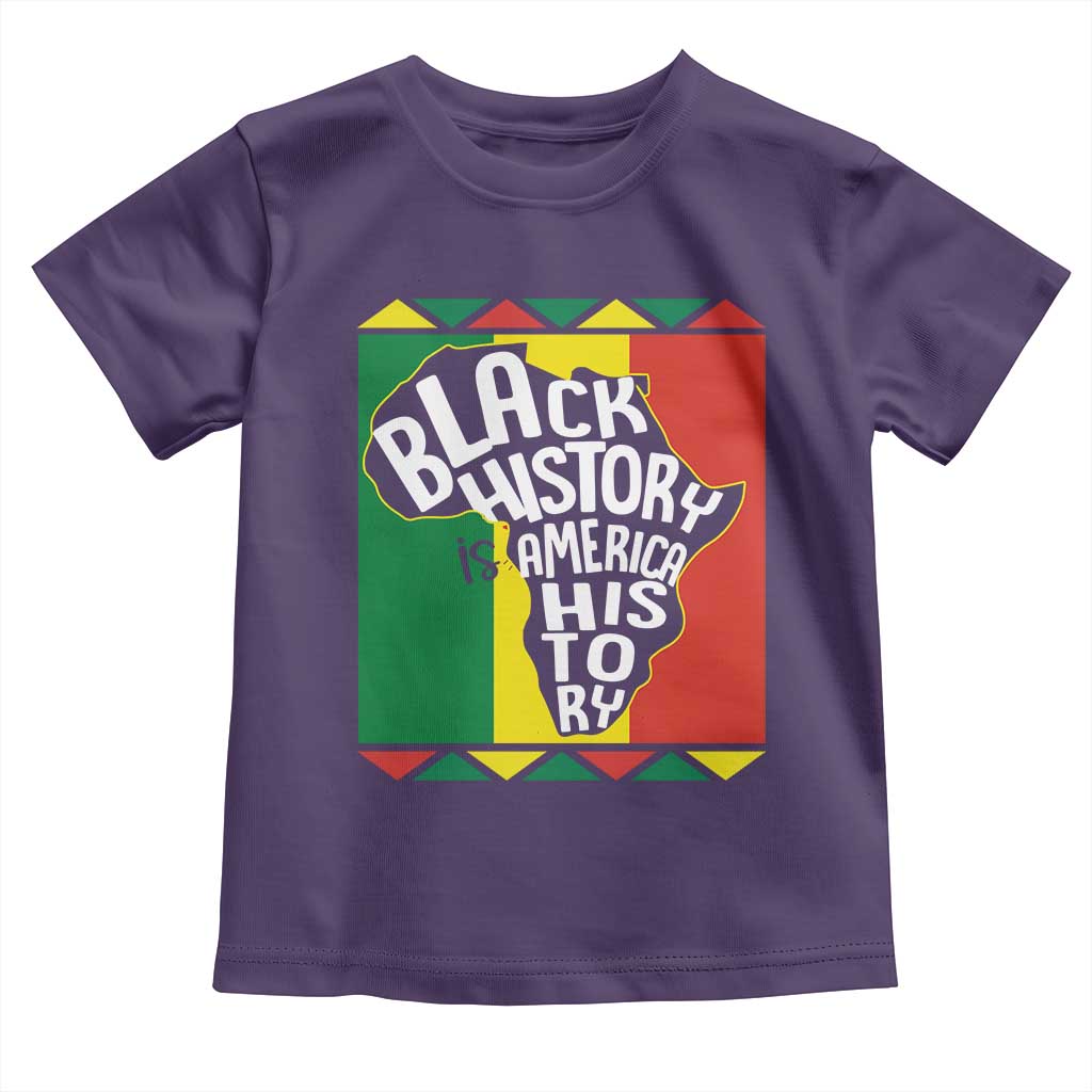 African American Pride Toddler T Shirt Black History Is American History TS09 Purple Print Your Wear