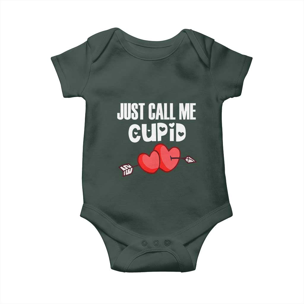 Valentine's Day Baby Onesie Just Call Me Cupid Retro Arrow Heart TS09 Print Your Wear