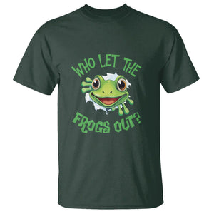 Passover T Shirt Who Let The Frogs Out Funny Jewish TS09 Dark Forest Green Printyourwear