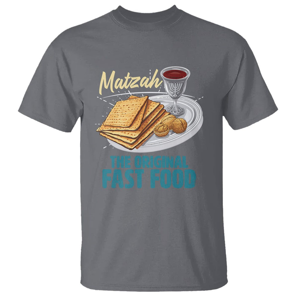 Passover Matzah The Original Fast Food T Shirt TS09 Charcoal Printyourwear