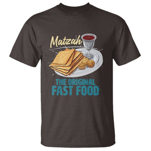 Passover Matzah The Original Fast Food T Shirt TS09 Dark Chocolate Printyourwear