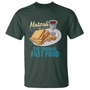 Passover Matzah The Original Fast Food T Shirt TS09 Dark Forest Green Printyourwear