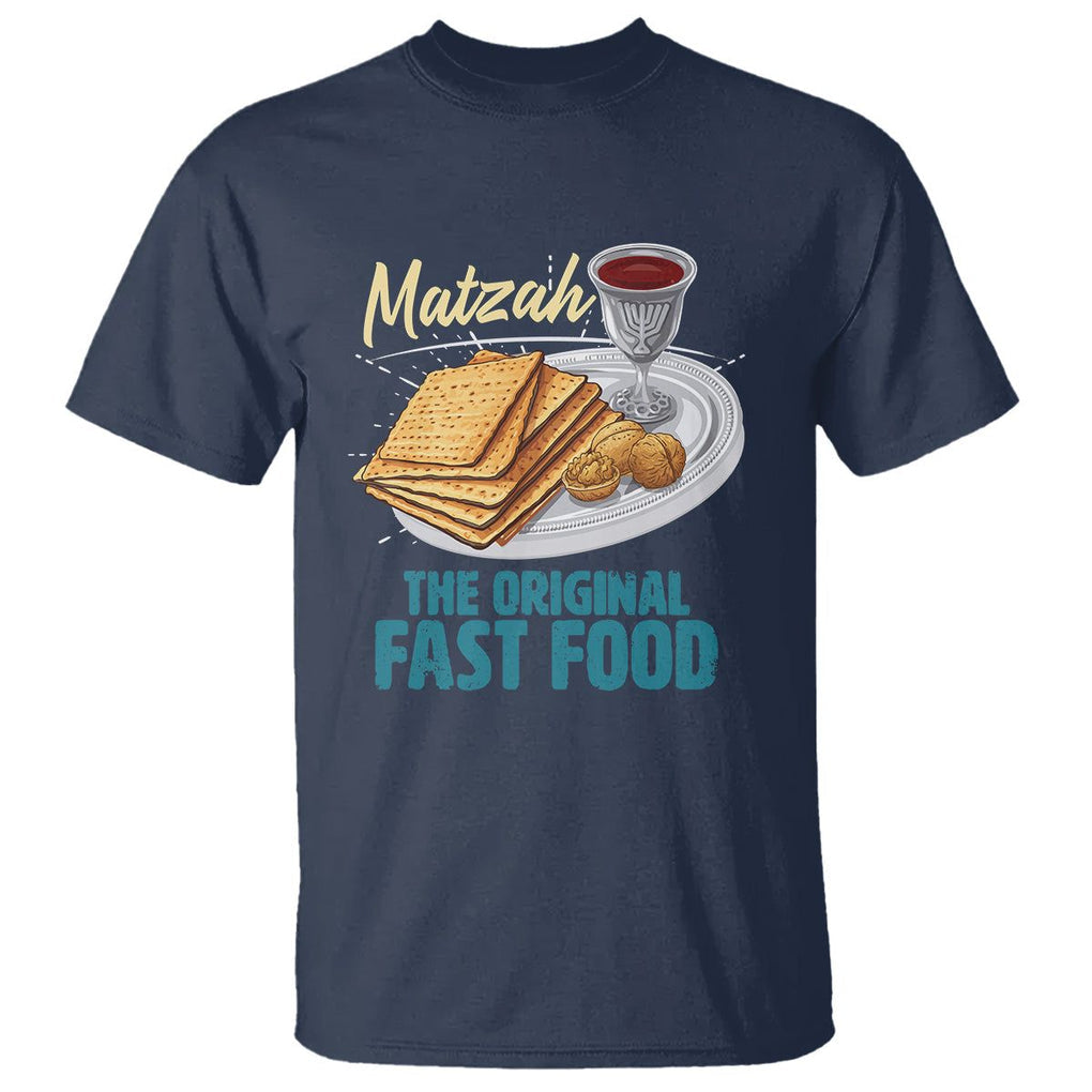Passover Matzah The Original Fast Food T Shirt TS09 Navy Printyourwear