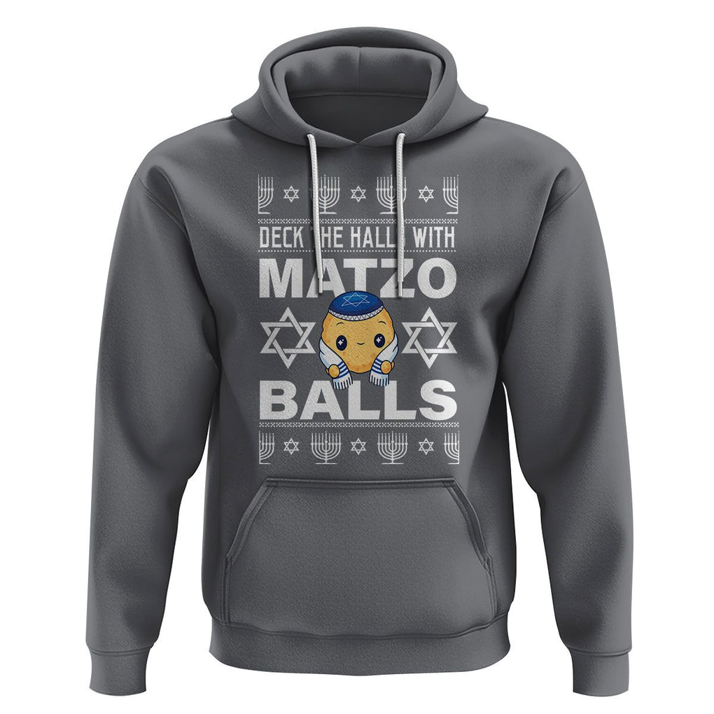 Passover Hoodie Deck The Halls With Matzo Balls Jewish Pesach Soup TS09 Charcoal Printyourwear