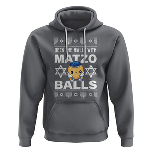 Passover Hoodie Deck The Halls With Matzo Balls Jewish Pesach Soup TS09 Charcoal Printyourwear
