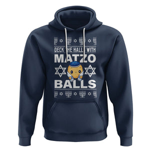 Passover Hoodie Deck The Halls With Matzo Balls Jewish Pesach Soup TS09 Navy Printyourwear