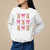 Easter Day Sweatshirt Pink Coquette Bow Cute Bunny Girls Women TS09 White Printyourwear