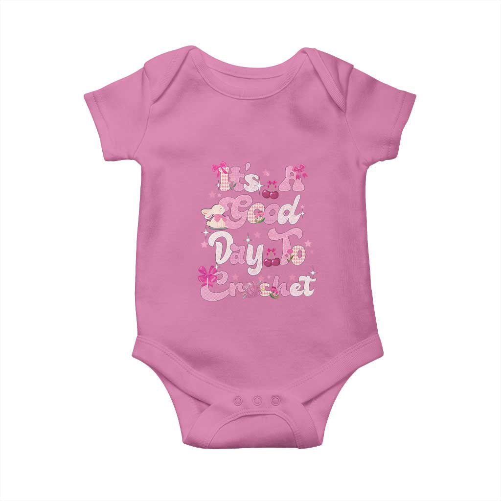 Its A Good Day to Crochet Baby Onesie TS09 Azalea Print Your Wear