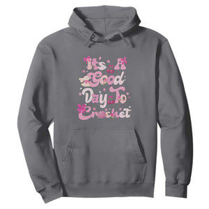 Its A Good Day to Crochet Hoodie TS09 Charcoal Print Your Wear