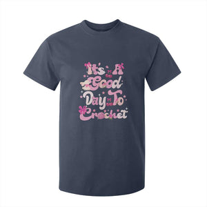 Its A Good Day to Crochet T Shirt For Kid TS09 Navy Print Your Wear