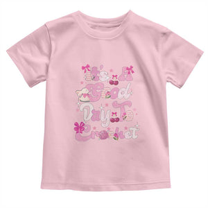 Its A Good Day to Crochet Toddler T Shirt TS09 Light Pink Print Your Wear