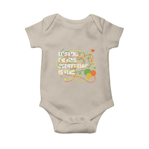 Funny Crochet Baby Onesie It's Fine I'm Fine Everything Is Fine Knitting TS09 Sand Print Your Wear