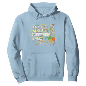 Funny Crochet Hoodie It's Fine I'm Fine Everything Is Fine Knitting TS09 Light Blue Print Your Wear