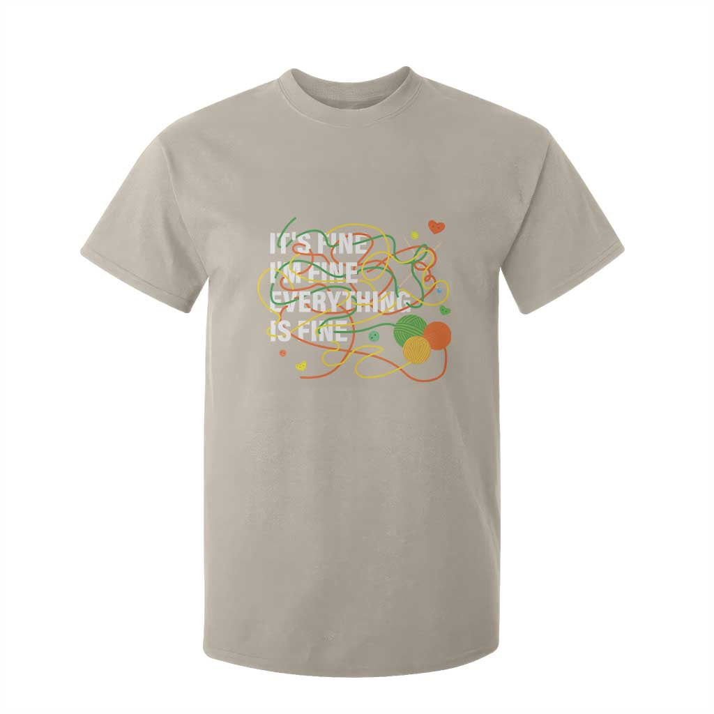 Funny Crochet T Shirt For Kid It's Fine I'm Fine Everything Is Fine Knitting TS09 Sand Print Your Wear