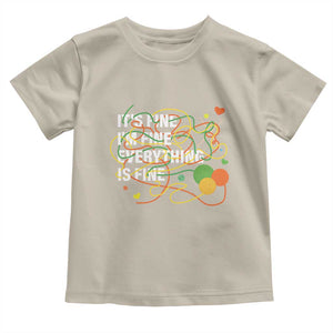 Funny Crochet Toddler T Shirt It's Fine I'm Fine Everything Is Fine Knitting TS09 Sand Print Your Wear