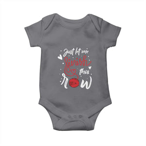 Funny Crochet Baby Onesie Just Let Me Finish This Row TS09 Charcoal Print Your Wear