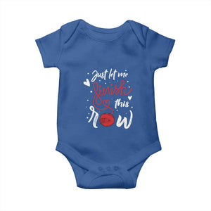 Funny Crochet Baby Onesie Just Let Me Finish This Row TS09 Royal Blue Print Your Wear